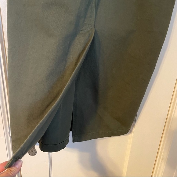 Jessica London Denim Maxi Skirt 4 Pocket Size 12W Ladies Dark Green - Picture 4 of 7